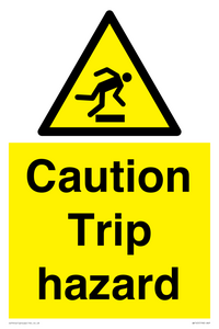 caution trip hazard